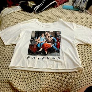 Distressed FRIENDS crop top